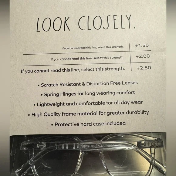 Rae Dunn Premium Reading Glasses - Set of Three +2.50 Strength NEW - Picture 3 of 3